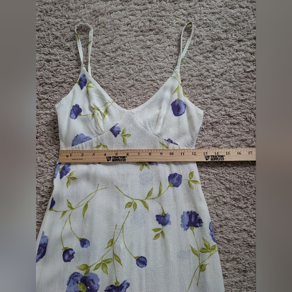 Topshop Rare Vintage 90s Made in UK Floral Lace-Up Slip Dress - Picture 9 of 16